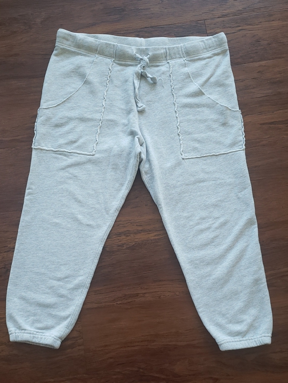 Frank And Eileen Light Gray Drawstring Jogger Pants Size XL Cozy Cotton Flawed